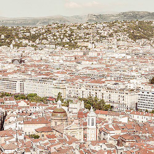 Vue panoramique sur la vieille ville de Nice, France